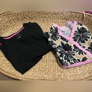 2 Koi by Kathy Peterson Scrub Tops